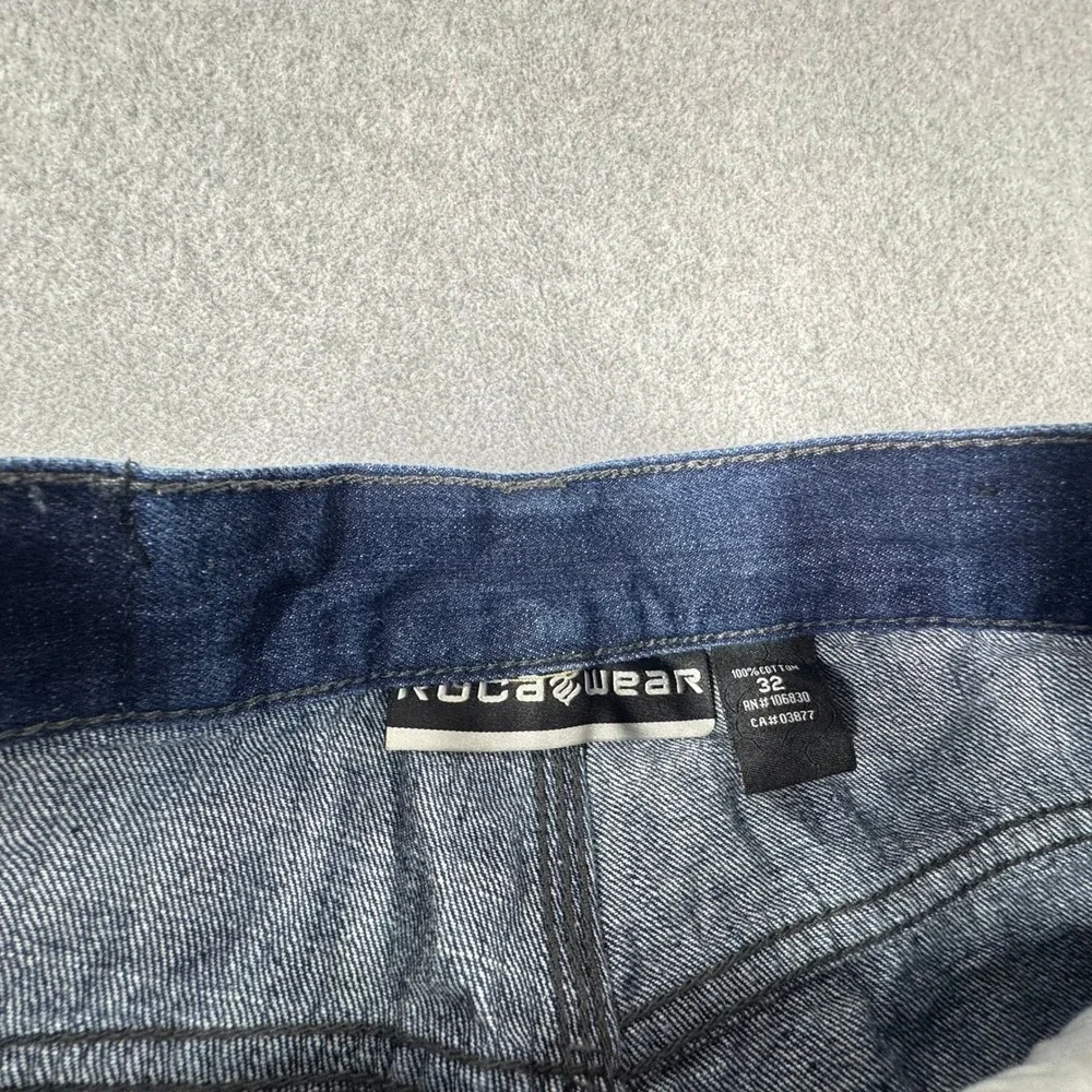 Vintage Rocawear Jeans Mens 32x29 Blue Dark Wash‎ Cotton Classic Baggy Y2K